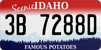 ID license plate 3B7288D