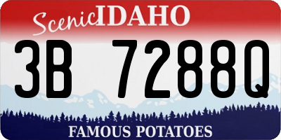 ID license plate 3B7288Q