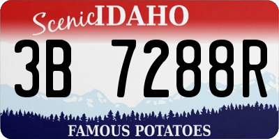 ID license plate 3B7288R