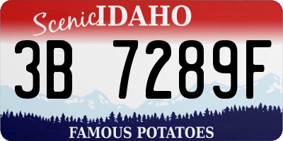 ID license plate 3B7289F