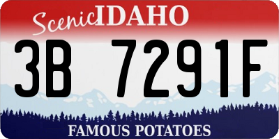 ID license plate 3B7291F