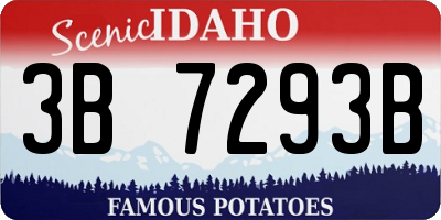 ID license plate 3B7293B