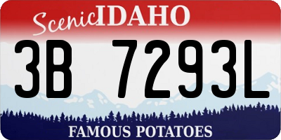 ID license plate 3B7293L