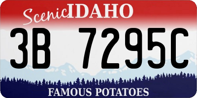 ID license plate 3B7295C