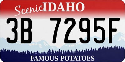 ID license plate 3B7295F