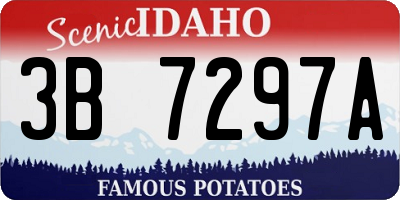 ID license plate 3B7297A