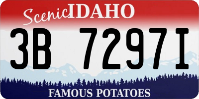 ID license plate 3B7297I