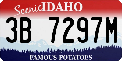 ID license plate 3B7297M