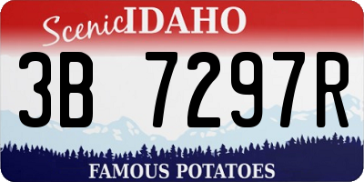 ID license plate 3B7297R