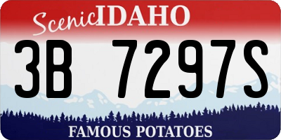 ID license plate 3B7297S