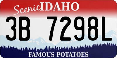 ID license plate 3B7298L