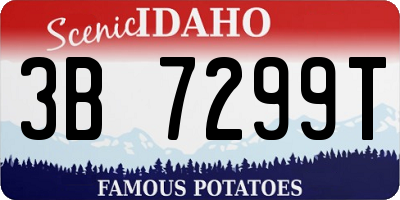 ID license plate 3B7299T