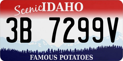 ID license plate 3B7299V