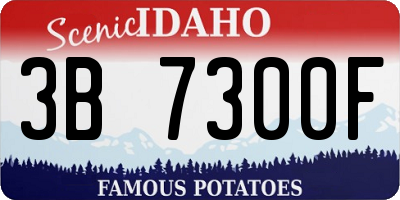 ID license plate 3B7300F