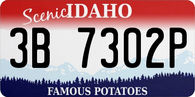 ID license plate 3B7302P