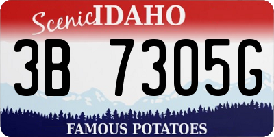 ID license plate 3B7305G