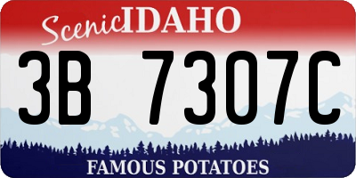 ID license plate 3B7307C