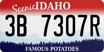 ID license plate 3B7307R