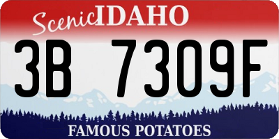 ID license plate 3B7309F