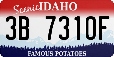 ID license plate 3B7310F