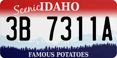 ID license plate 3B7311A