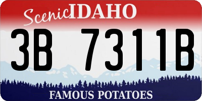 ID license plate 3B7311B