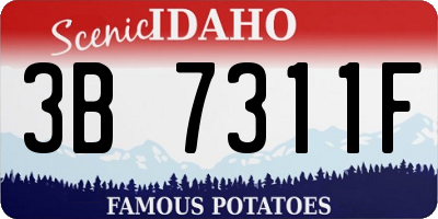 ID license plate 3B7311F