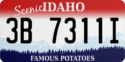 ID license plate 3B7311I