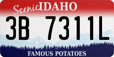 ID license plate 3B7311L