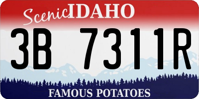 ID license plate 3B7311R