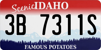 ID license plate 3B7311S