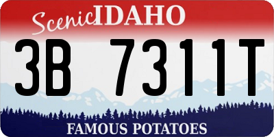 ID license plate 3B7311T