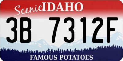 ID license plate 3B7312F