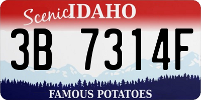 ID license plate 3B7314F