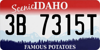 ID license plate 3B7315T