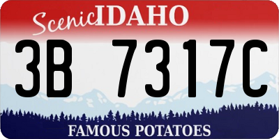 ID license plate 3B7317C