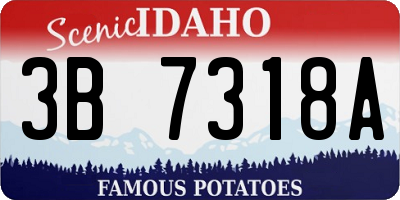 ID license plate 3B7318A