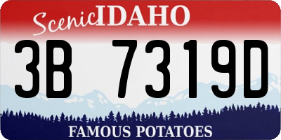 ID license plate 3B7319D