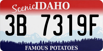 ID license plate 3B7319F