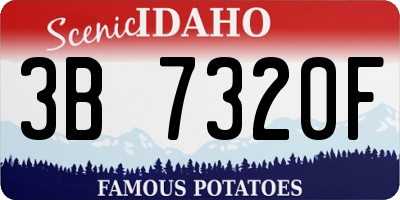 ID license plate 3B7320F