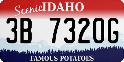 ID license plate 3B7320G