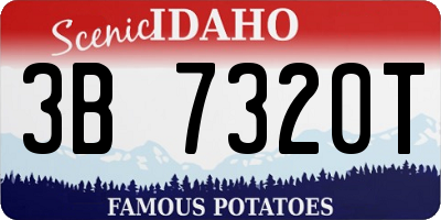 ID license plate 3B7320T
