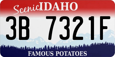 ID license plate 3B7321F