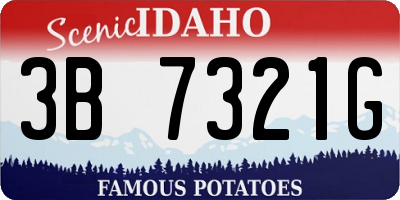 ID license plate 3B7321G