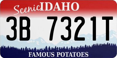 ID license plate 3B7321T