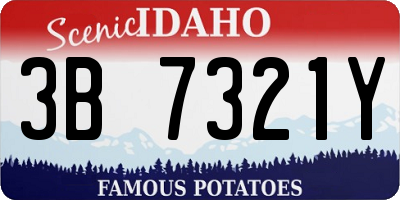 ID license plate 3B7321Y