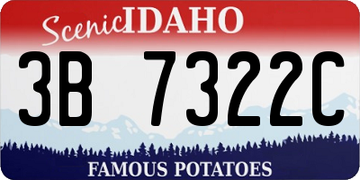 ID license plate 3B7322C