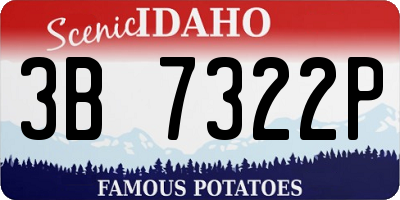 ID license plate 3B7322P