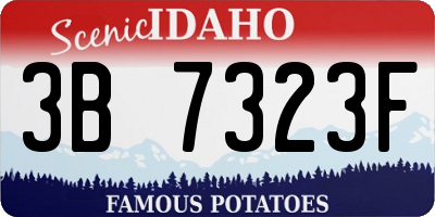 ID license plate 3B7323F