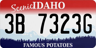 ID license plate 3B7323G